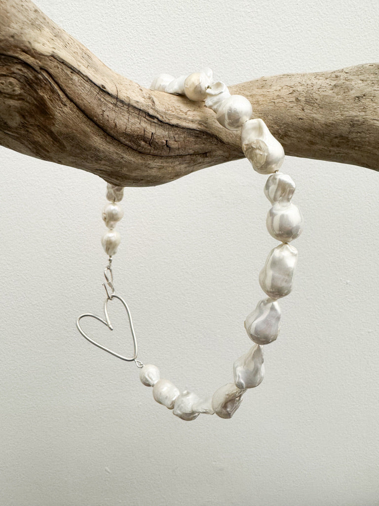 Gemma Grey Baroque Pearl Necklace