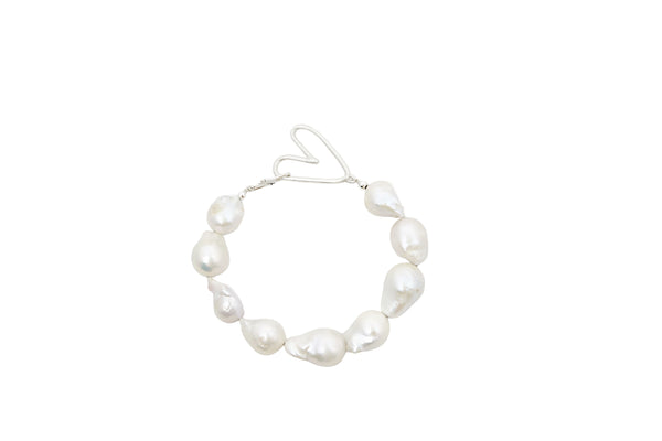 Elisa White Baroque Pearl Bracelet