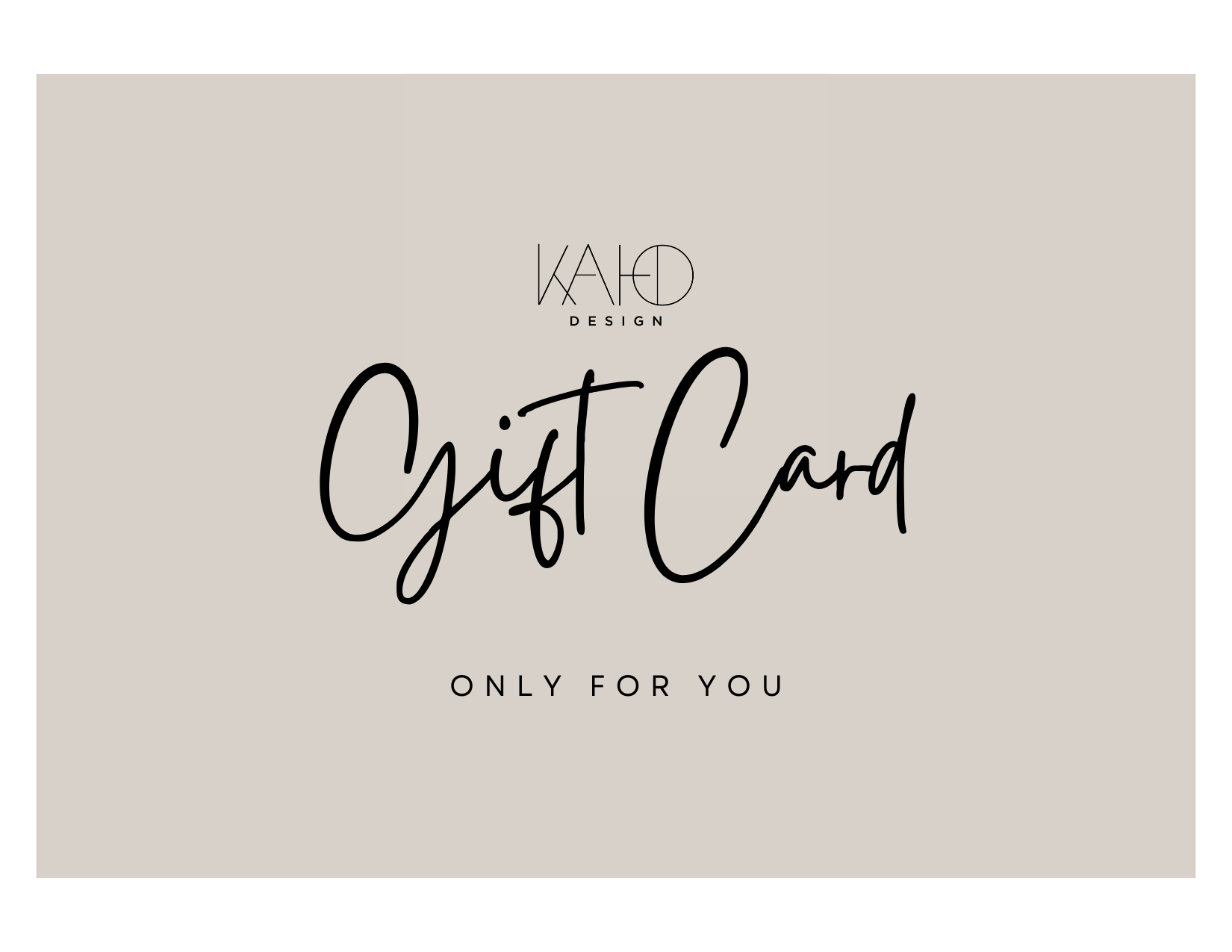 Kaho Design Gift Card