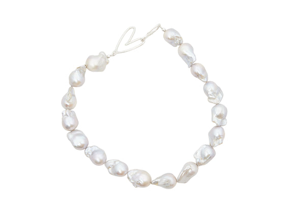 Gemma Grey Baroque Pearl Necklace