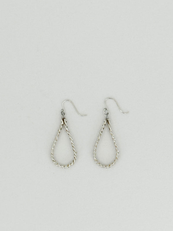 Lyla braided drop earrings handcrafted in 935 argentium silver, made in new york city