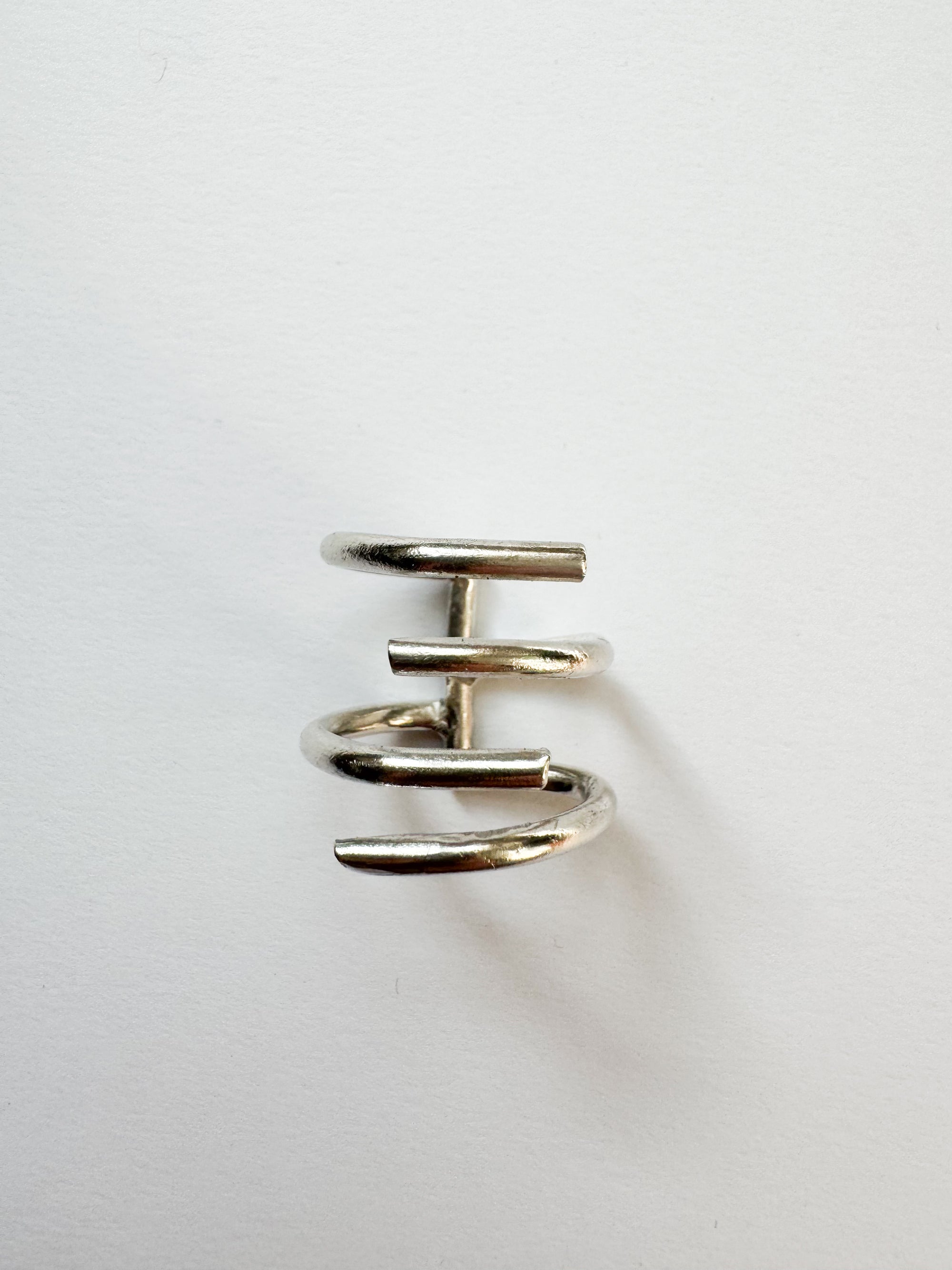 Aurora LInear Ring îs adjustable and handcrafted with recycled 935 Argentium silver made in New York City