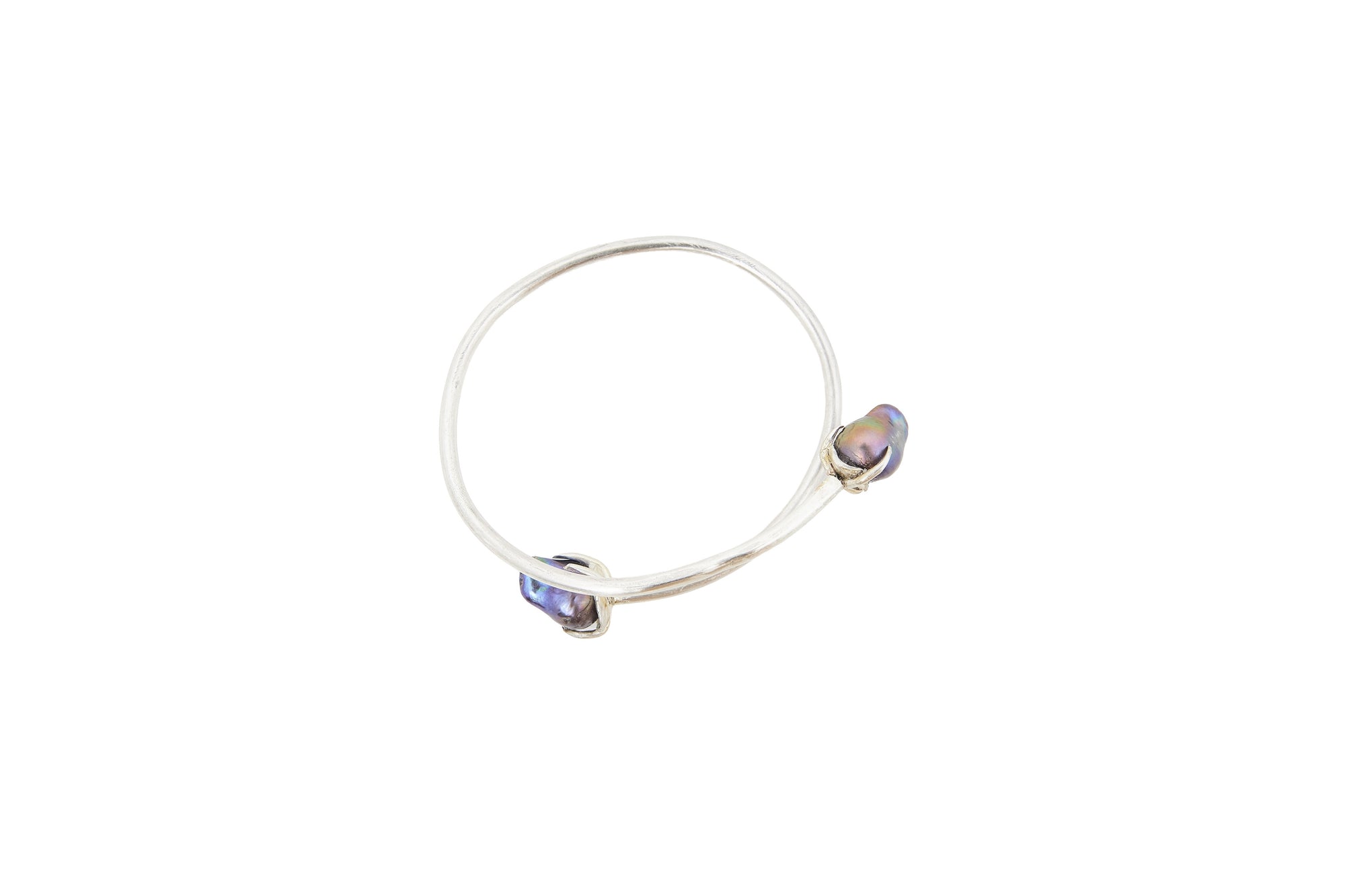 Iris Peacock Baroque Pearl Bangle Bracelet