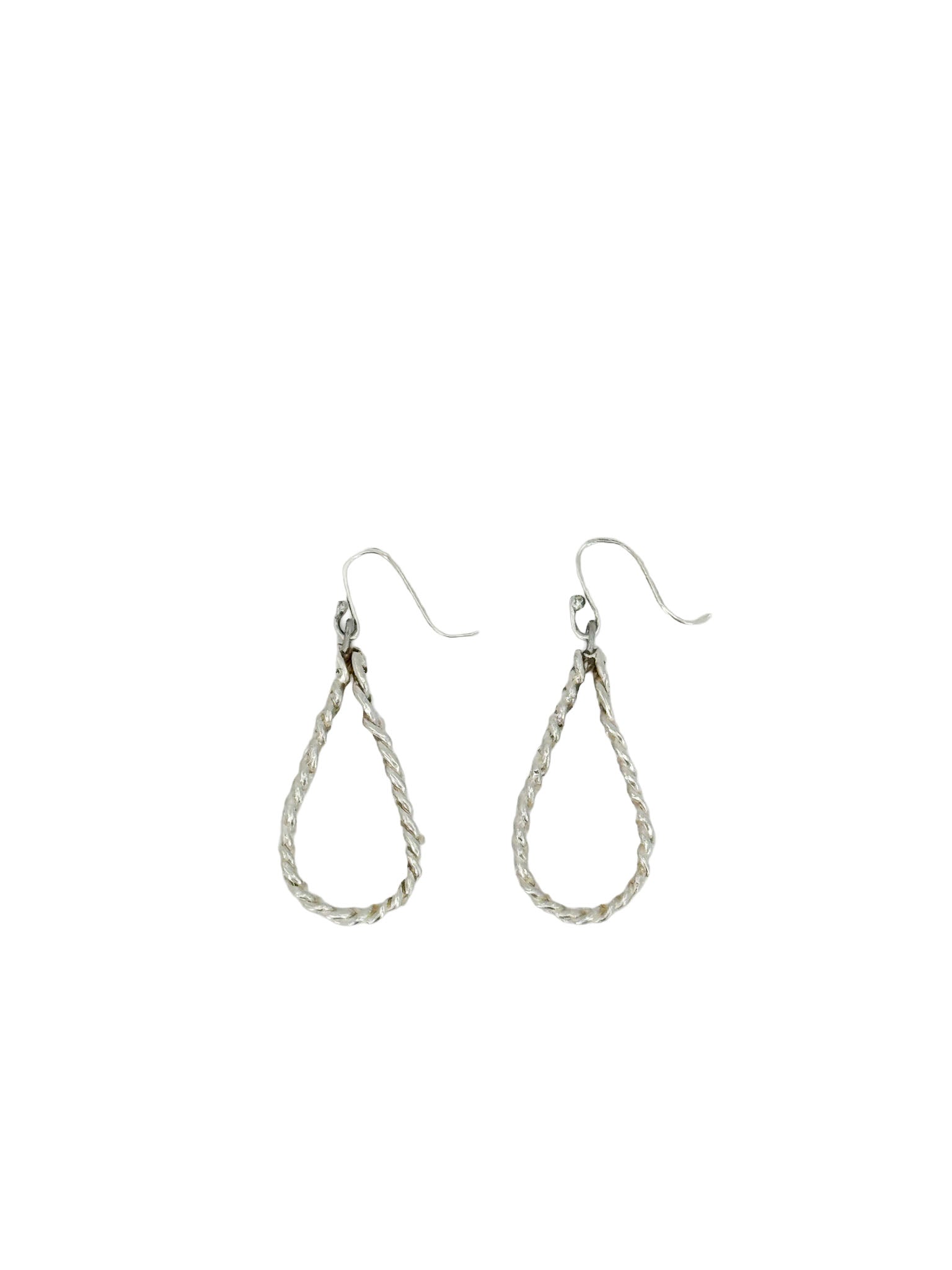 Lyla Braided Drop Hoop Earrings