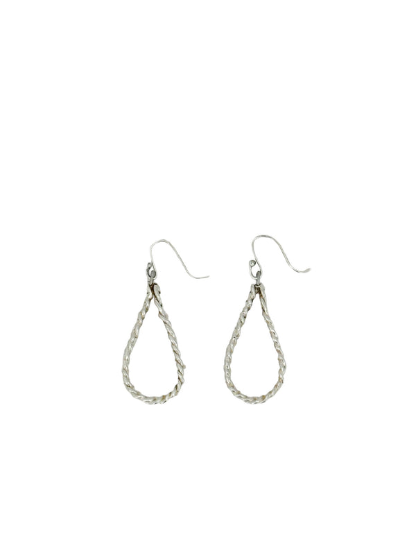 Lyla Braided Drop Hoop Earrings