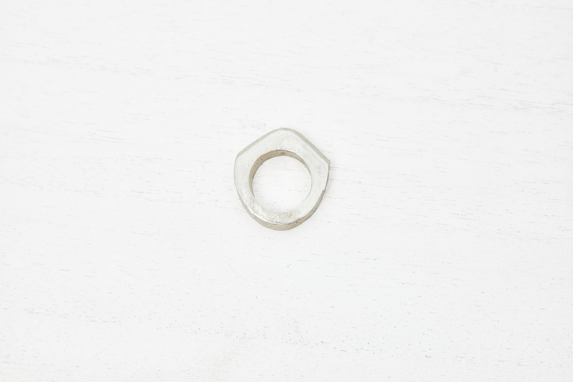 Maeve geometric ring handcrafted with recycled 935 argentium silver made in new york city